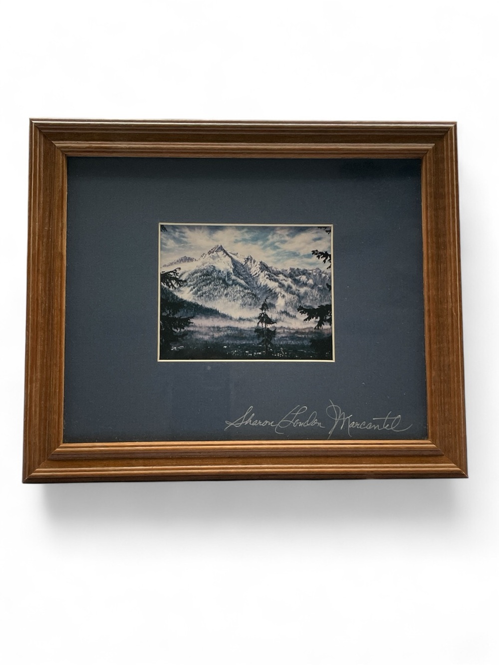 Sharon London Marcantel “Whitehorse Mountain” Framed Print – Signed Artwork